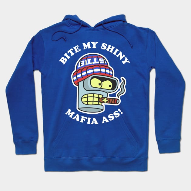 Bite My Shiny Mafia Ass! Hoodie by Carl Cordes